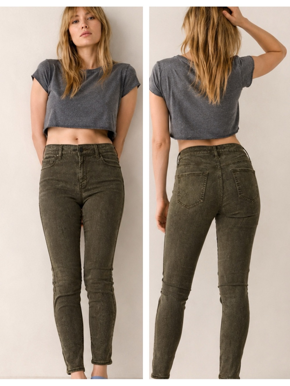Old Navy MR Rick Sateen Royal Pine Rock Star Super Skinny Jeans Sz 10